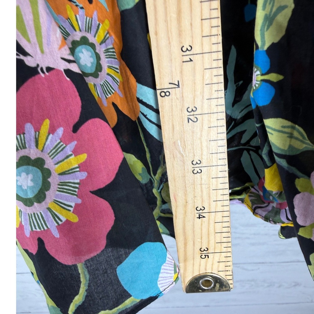 NWT J.Crew Liberty Fabric Floral Dress Black Ruffle size 12 spring cottage boho - Picture 6 of 13
